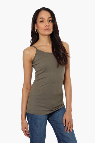 Majora Solid Basic Cami Tank Top - Olive - Womens Tees & Tank Tops - Fairweather