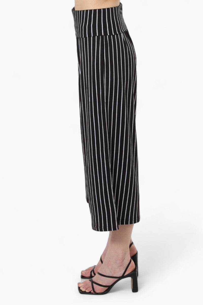 International INC Company Striped Culottes Pants - Black - Womens Pants - Fairweather