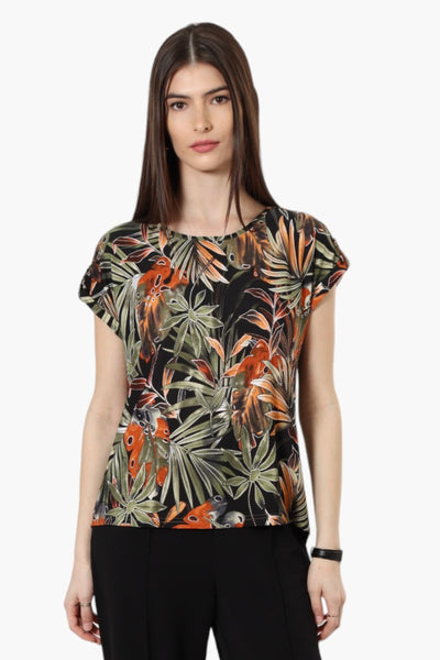 Beechers Brook Patterned Cap Sleeve Blouse - Multi - Womens Shirts & Blouses - Fairweather