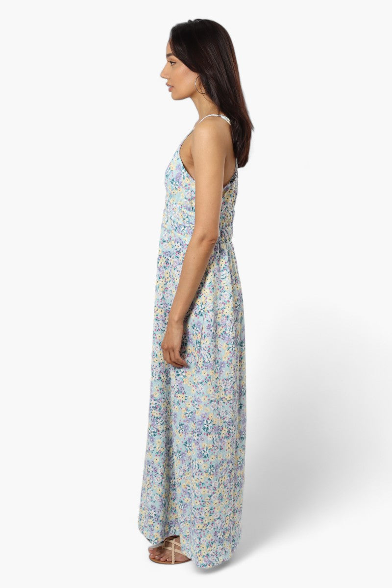 New Look Floral Cinched Waist Maxi Dress - Mint - Womens Maxi Dresses - Fairweather