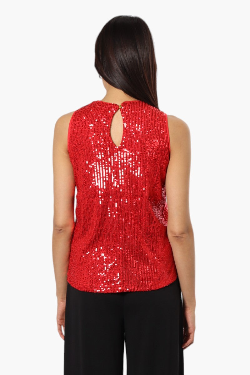 Limite Sequin Tank Top - Red - Womens Tees & Tank Tops - Fairweather
