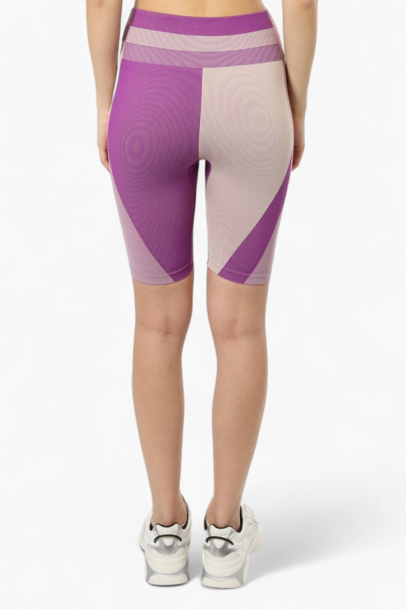 New Look Patterned Biker Shorts - Lavender - Womens Shorts & Capris - Fairweather