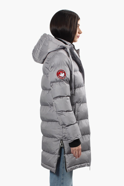 Canada Weather Gear Side Zip Puffer Parka Jacket - Grey - Womens Parka Jackets - Fairweather