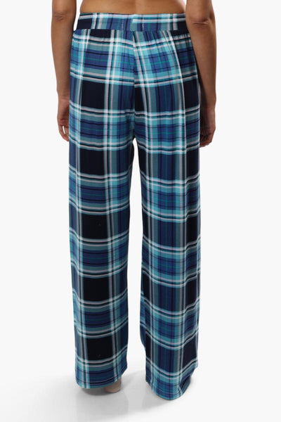 Cuddly Canuckies Plaid Print Pajama Pants - Blue - Womens Pajamas - Fairweather