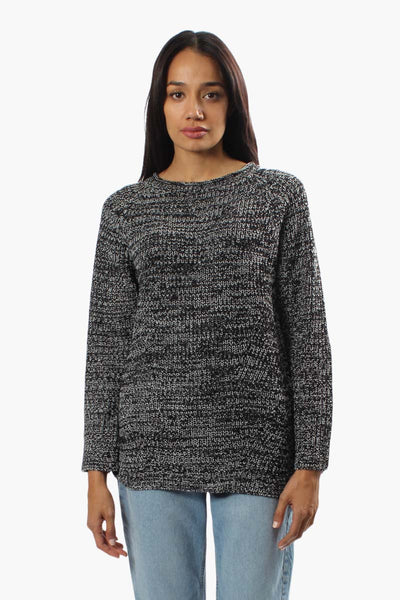 International INC Company Knit Crewneck Pullover Sweater - Black - Womens Pullover Sweaters - Fairweather