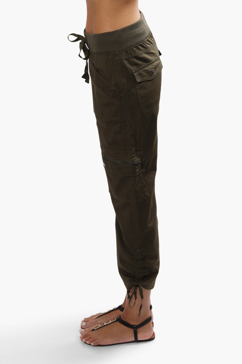 International INC Company Tie Waist Cargo Capris - Olive - Womens Shorts & Capris - Fairweather