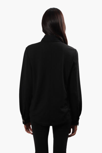 Beechers Brook Double Pocket Button Front Shirt - Black - Womens Shirts & Blouses - Fairweather