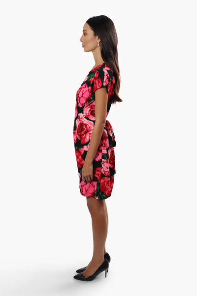 Impress Floral Cap Sleeve Day Dress - Pink - Womens Day Dresses - Fairweather