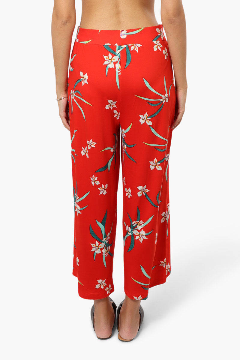 International INC Company Floral Wide Leg Pants - Red - Womens Pants - Fairweather