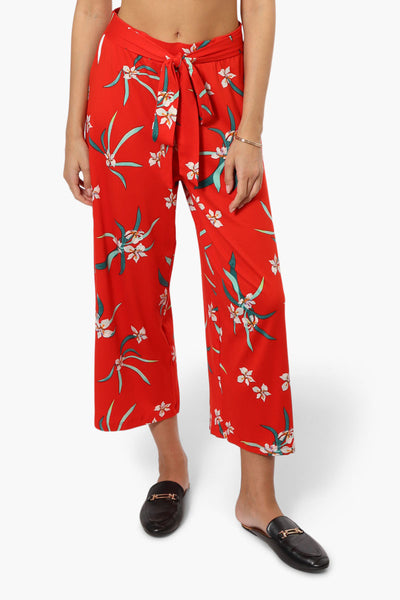 International INC Company Floral Wide Leg Pants - Red - Womens Pants - Fairweather