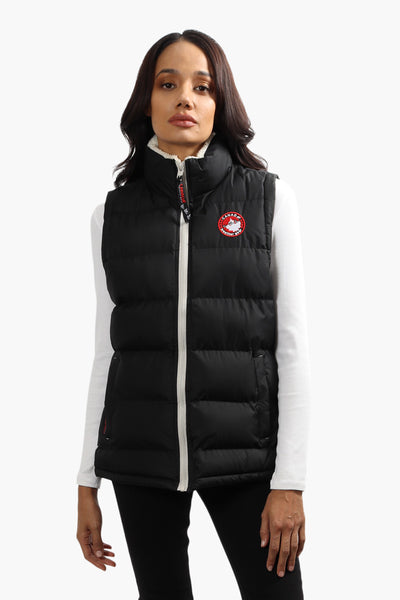 Canada Weather Gear Sherpa Collar Bubble Vest - Black - Womens Vests - Fairweather