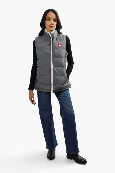 Canada Weather Gear Sherpa Collar Bubble Vest - Grey - Womens Vests - Fairweather