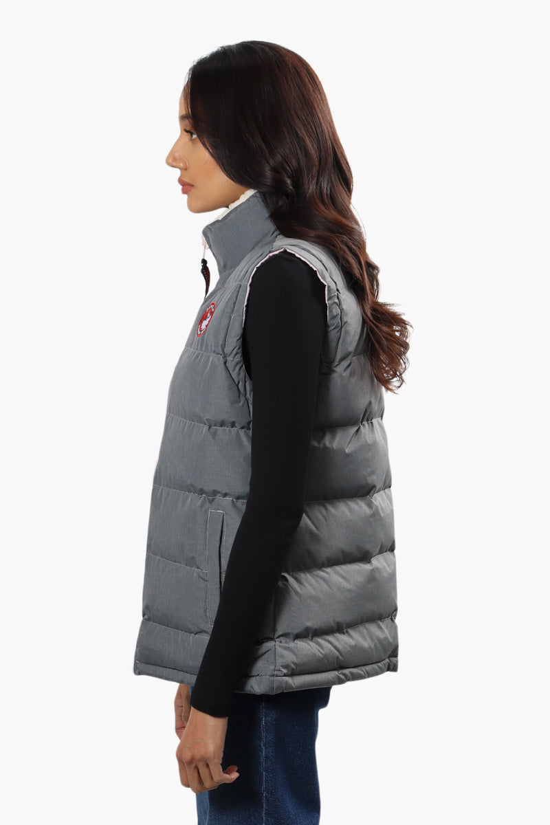 Canada Weather Gear Sherpa Collar Bubble Vest - Grey - Womens Vests - Fairweather