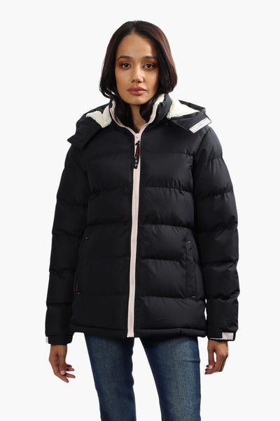 Canada Weather Gear Sherpa Collar Bomber Jacket - Navy - Womens Bomber Jackets - Fairweather