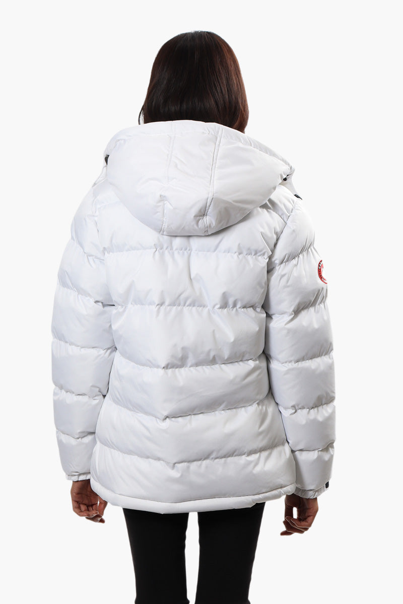 Canada Weather Gear Sherpa Collar Bomber Jacket - White - Womens Bomber Jackets - Fairweather