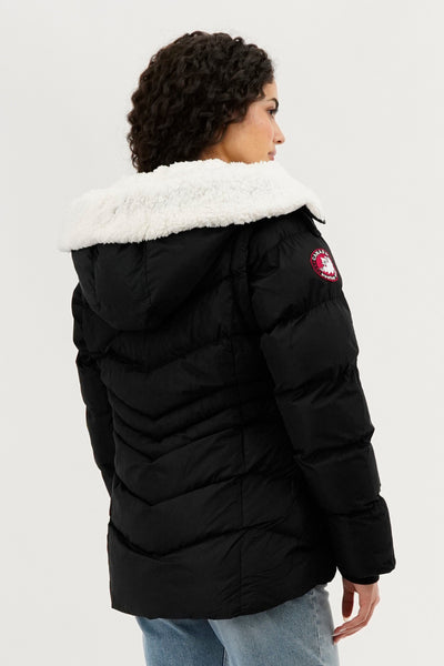 Canada Weather Gear Zip Off Sleeve Bomber Jacket - Black - Womens Bomber Jackets - Fairweather