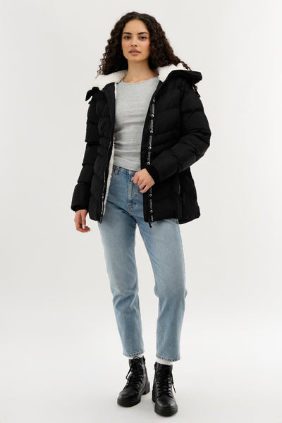 Canada Weather Gear Zip Off Sleeve Bomber Jacket - Black - Womens Bomber Jackets - Fairweather