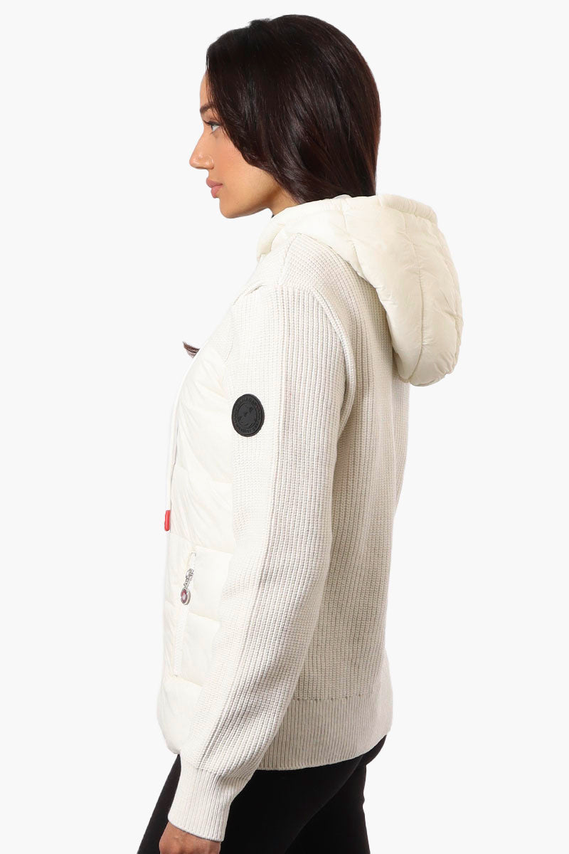 Canada Weather Gear Sweater Knit Polyfill Lightweight Jacket - White - Womens Lightweight Jackets - Fairweather