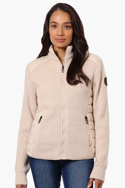 Canada Weather Gear Sweater Knit Zip Up Lightweight Jacket - Beige - Womens Lightweight Jackets - Fairweather