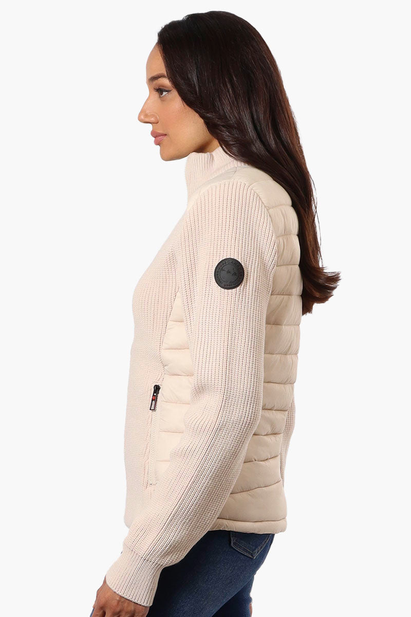 Canada Weather Gear Sweater Knit Zip Up Lightweight Jacket - Beige - Womens Lightweight Jackets - Fairweather