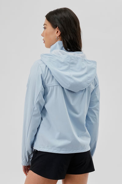 Canada Weather Gear Hooded 4 Pocket Zip Up Lightweight Jacket - Blue - Womens Lightweight Jackets - Fairweather