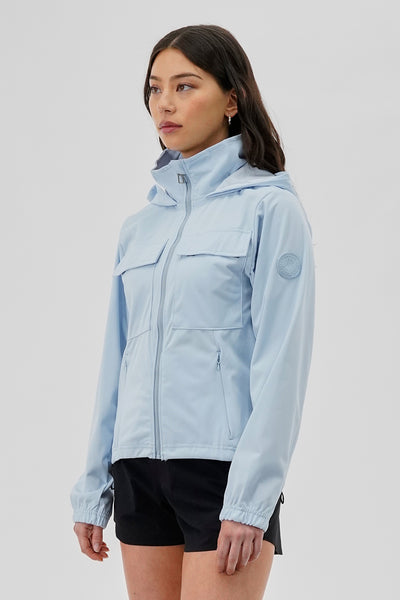 Canada Weather Gear Hooded 4 Pocket Zip Up Lightweight Jacket - Blue - Womens Lightweight Jackets - Fairweather