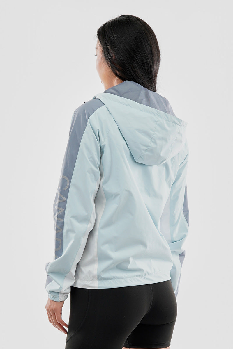 Canada Weather Gear Logo Print Sleeve Ripstop Lightweight Jacket - Aqua - Womens Lightweight Jackets - Fairweather