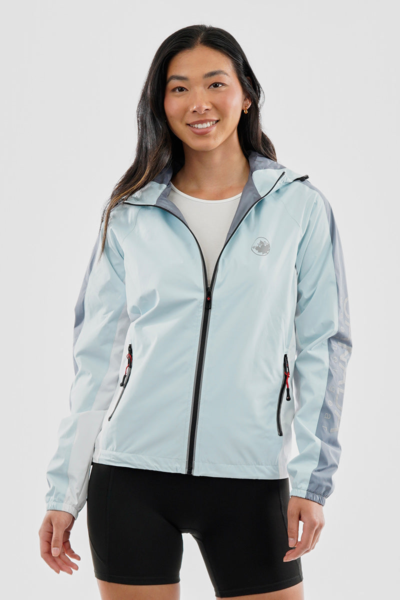 Canada Weather Gear Logo Print Sleeve Ripstop Lightweight Jacket - Aqua - Womens Lightweight Jackets - Fairweather