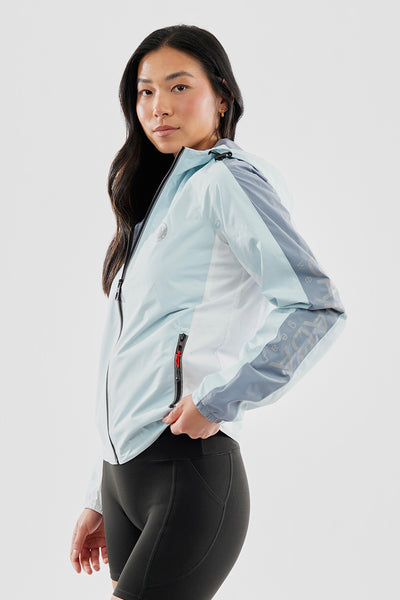 Canada Weather Gear Logo Print Sleeve Ripstop Lightweight Jacket - Aqua - Womens Lightweight Jackets - Fairweather