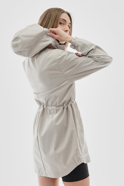Canada Weather Gear Coated Microfiber Hooded Lightweight Jacket - Cream - Womens Lightweight Jackets - Fairweather