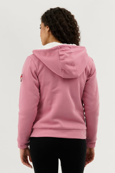 Canada Weather Gear Fleece Lined Zip Up Hoodie - Pink - Womens Hoodies & Sweatshirts - Fairweather