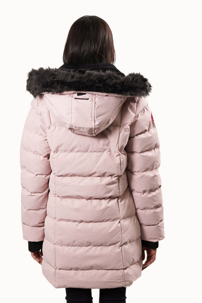 Canada Weather Gear Vegan Fur Hood Parka Jacket - Pink - Womens Parka Jackets - Fairweather
