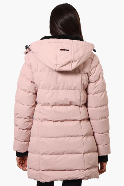 Canada Weather Gear 3/4 Length Bubble Parka Jacket - Pink - Womens Parka Jackets - Fairweather