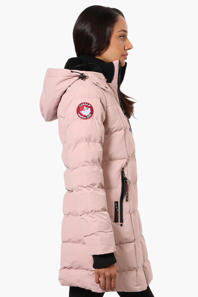 Canada Weather Gear 3/4 Length Bubble Parka Jacket - Pink - Womens Parka Jackets - Fairweather
