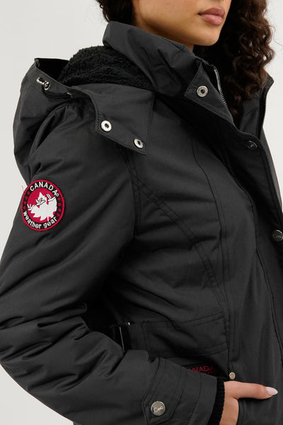 Canada Weather Gear Sherpa Lined Parka Jacket - Grey - Womens Parka Jackets - Fairweather