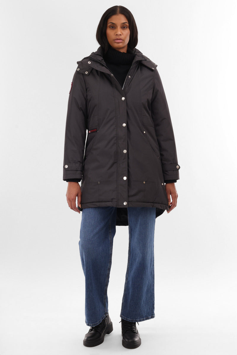Canada Weather Gear Sherpa Lined Parka Jacket - Grey