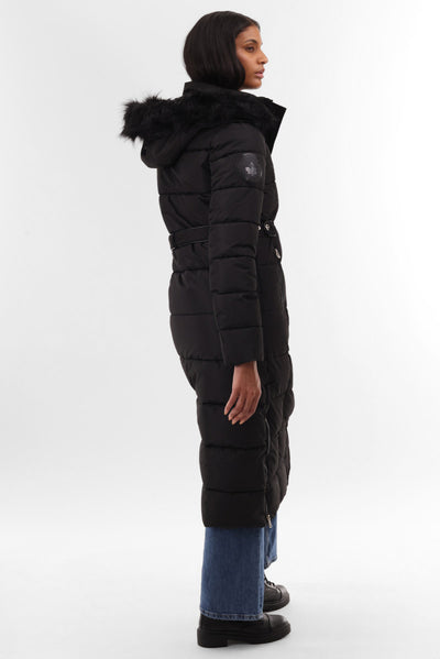Canada Weather Gear Long Faux Fur Lined Parka Jacket - Black