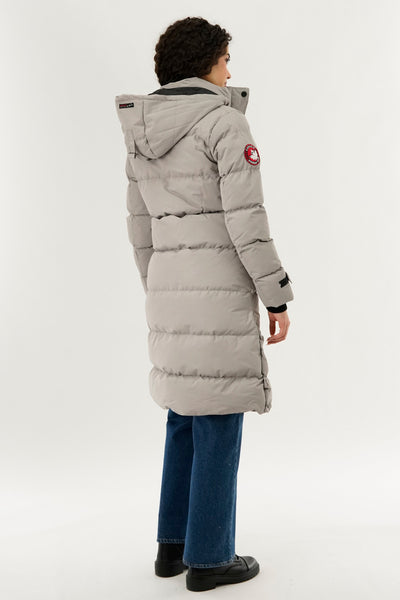 Canada Weather Gear Quilted Maxi Parka Jacket - Stone - Womens Parka Jackets - Fairweather