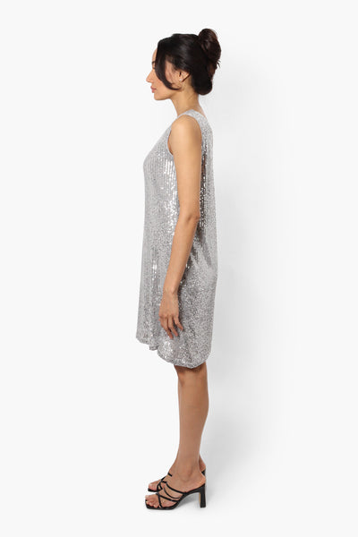 Limite Sleeveless Sequin Cocktail Dress - Grey - Womens Day Dresses - Fairweather