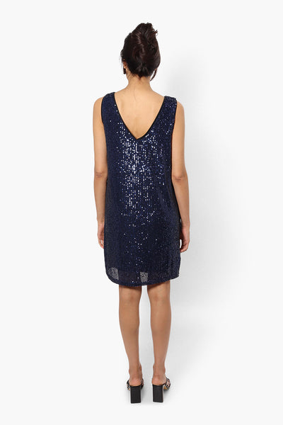 Limite Sleeveless Sequin Cocktail Dress - Navy - Womens Day Dresses - Fairweather