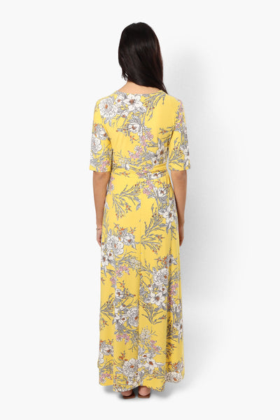 Limite Floral Crossover Maxi Dress - Yellow - Womens Maxi Dresses - Fairweather