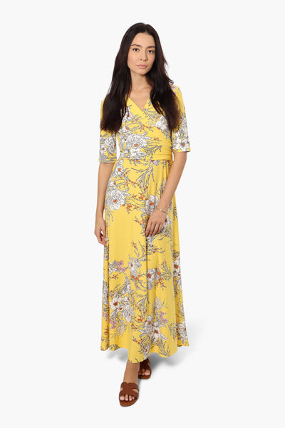 Limite Floral Crossover Maxi Dress - Yellow - Womens Maxi Dresses - Fairweather
