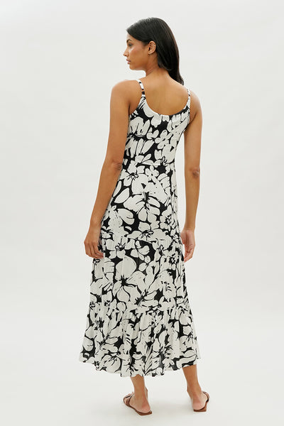 International INC Company Floral Tiered Maxi Dress - Black - Womens Maxi Dresses - Fairweather