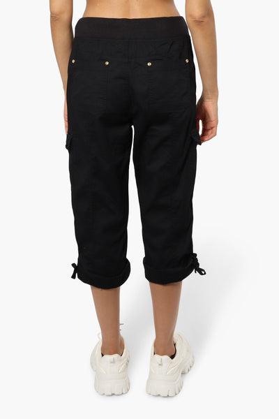 International INC Company Tie Waist Cargo Capris - Black - Womens Shorts & Capris - Fairweather