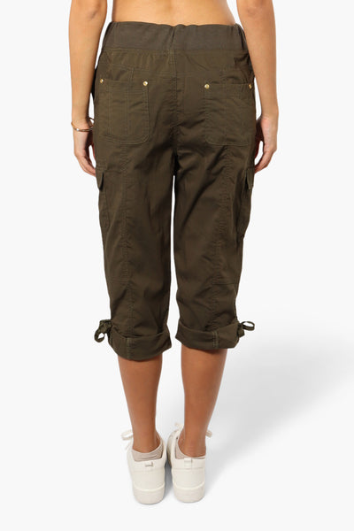 International INC Company Tie Waist Cargo Capris - Olive - Womens Shorts & Capris - Fairweather
