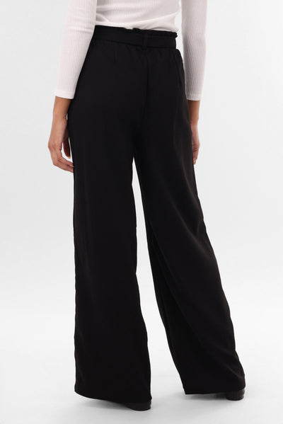 International INC Company Belted Wide Leg Pants - Black - Womens Pants - Fairweather