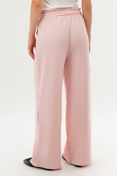 International INC Company Belted Wide Leg Pants - Pink - Womens Pants - Fairweather
