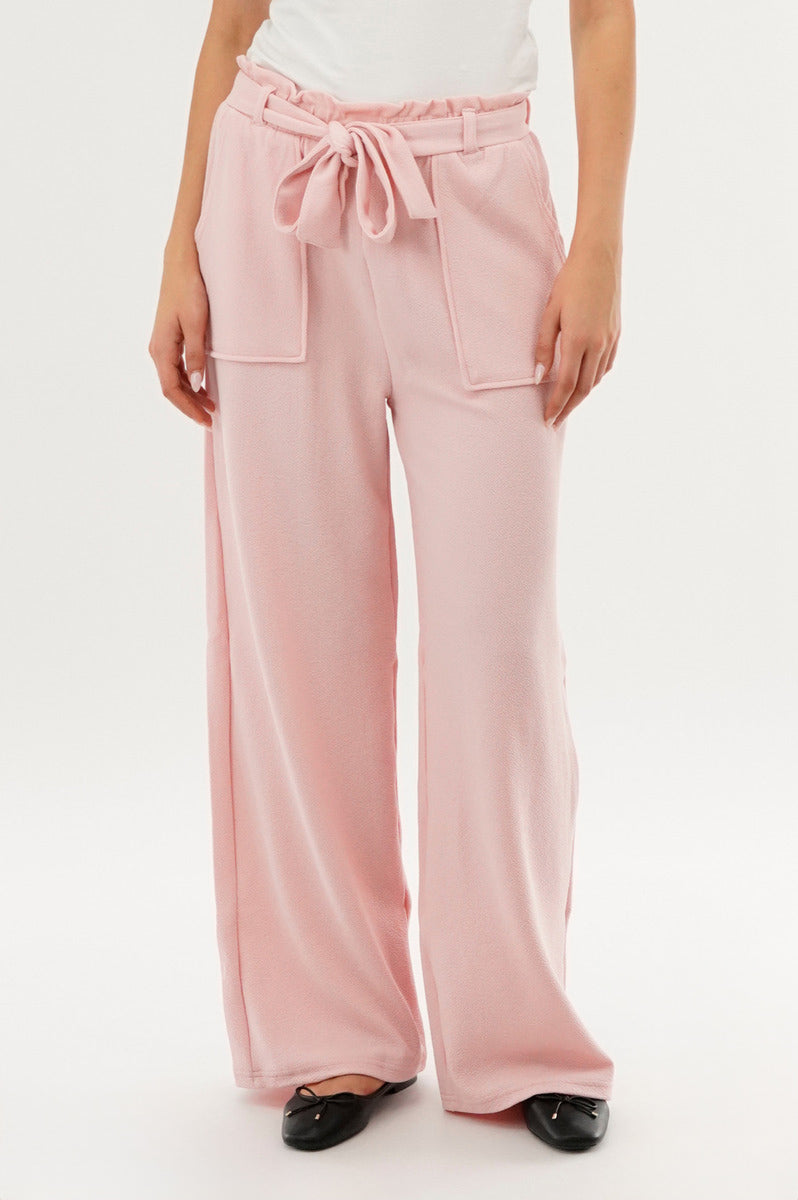 International INC Company Belted Wide Leg Pants - Pink - Womens Pants - Fairweather