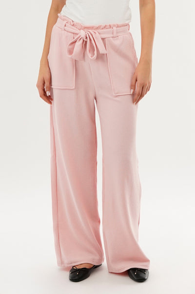 International INC Company Belted Wide Leg Pants - Pink - Womens Pants - Fairweather