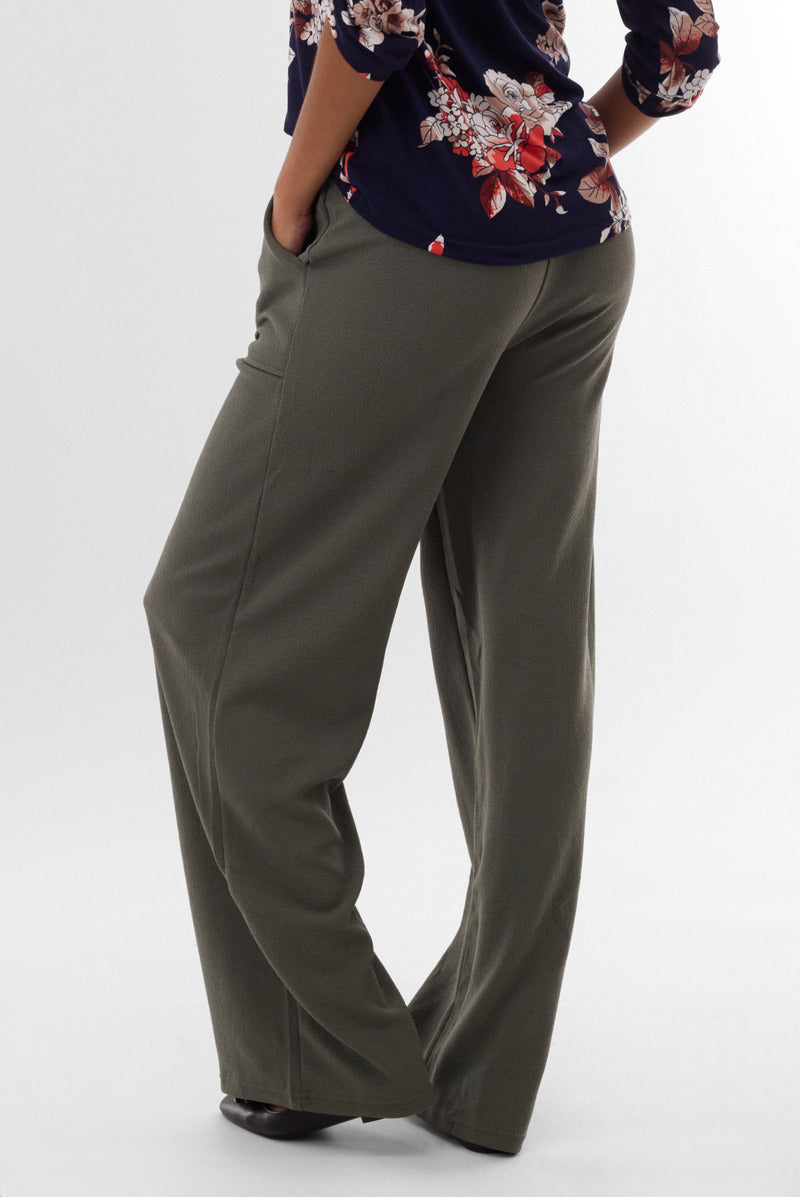 International INC Company Belted Wide Leg Pants - Olive - Womens Pants - Fairweather